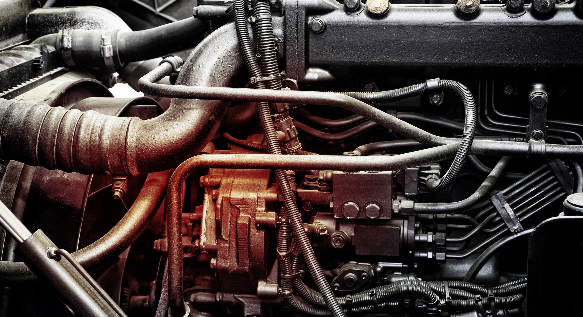 Close-up of a high-performance diesel motor for various heavy-duty industrial engines. Close-up of a high-performance diesel motor for various heavy-duty industrial engines.